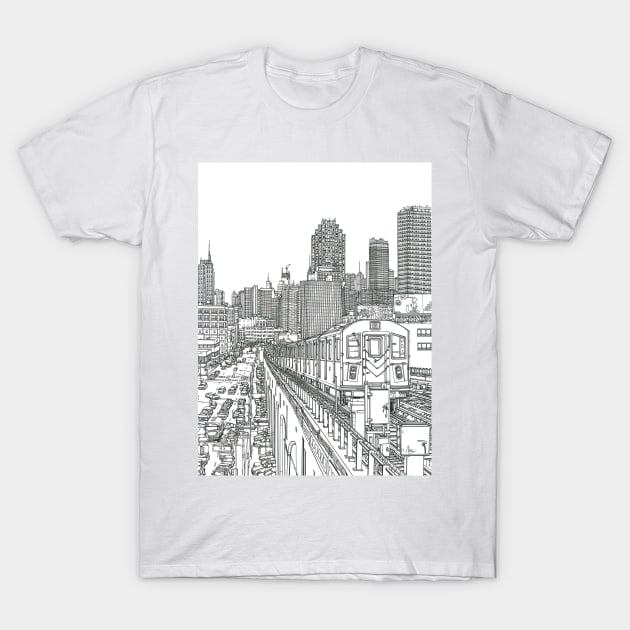 New York City Train T-Shirt by valery in the gallery